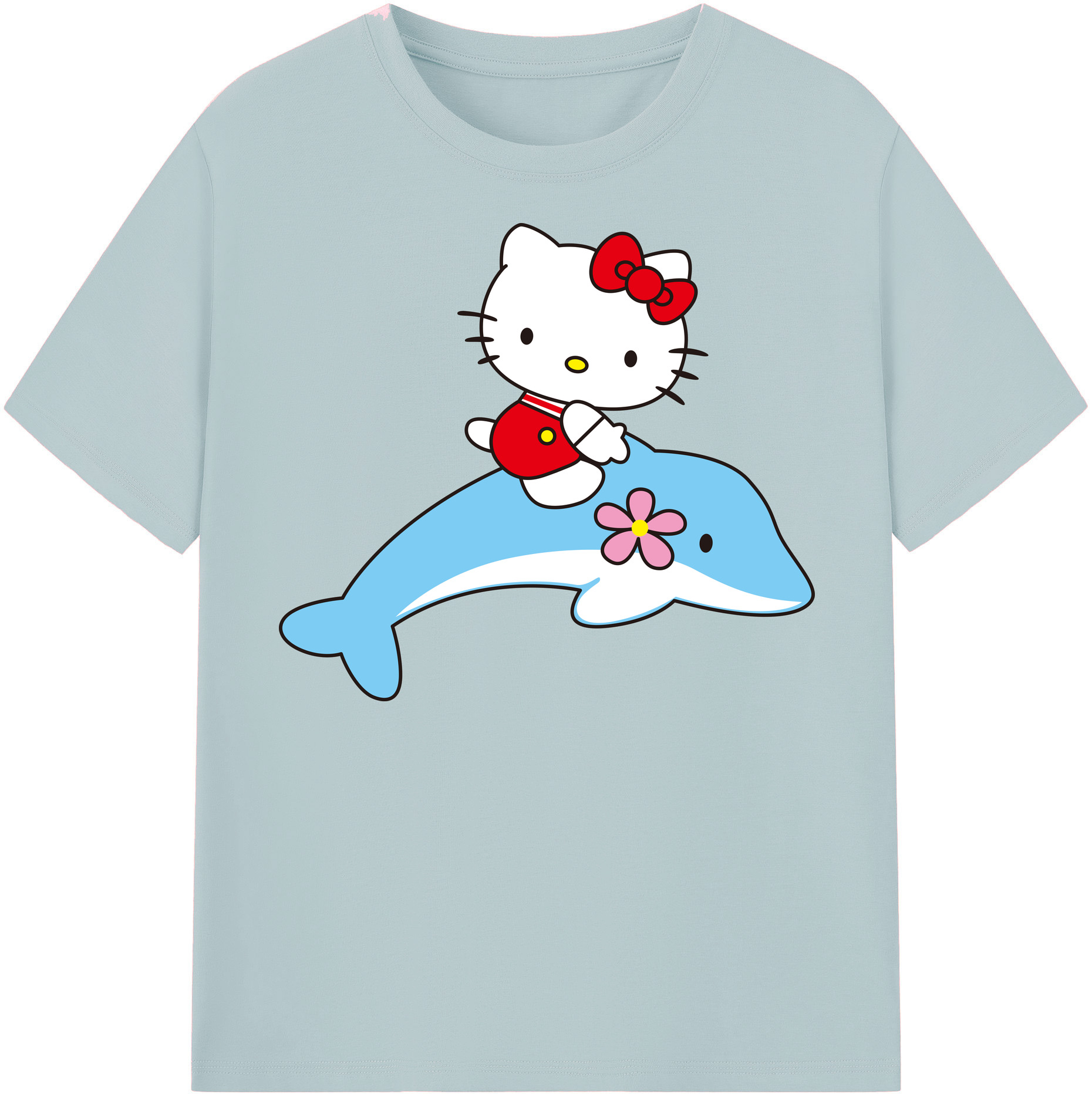 （画像用） Hello Kitty ハローキティ 綿100％半袖Tシャツ（フロントプリント）